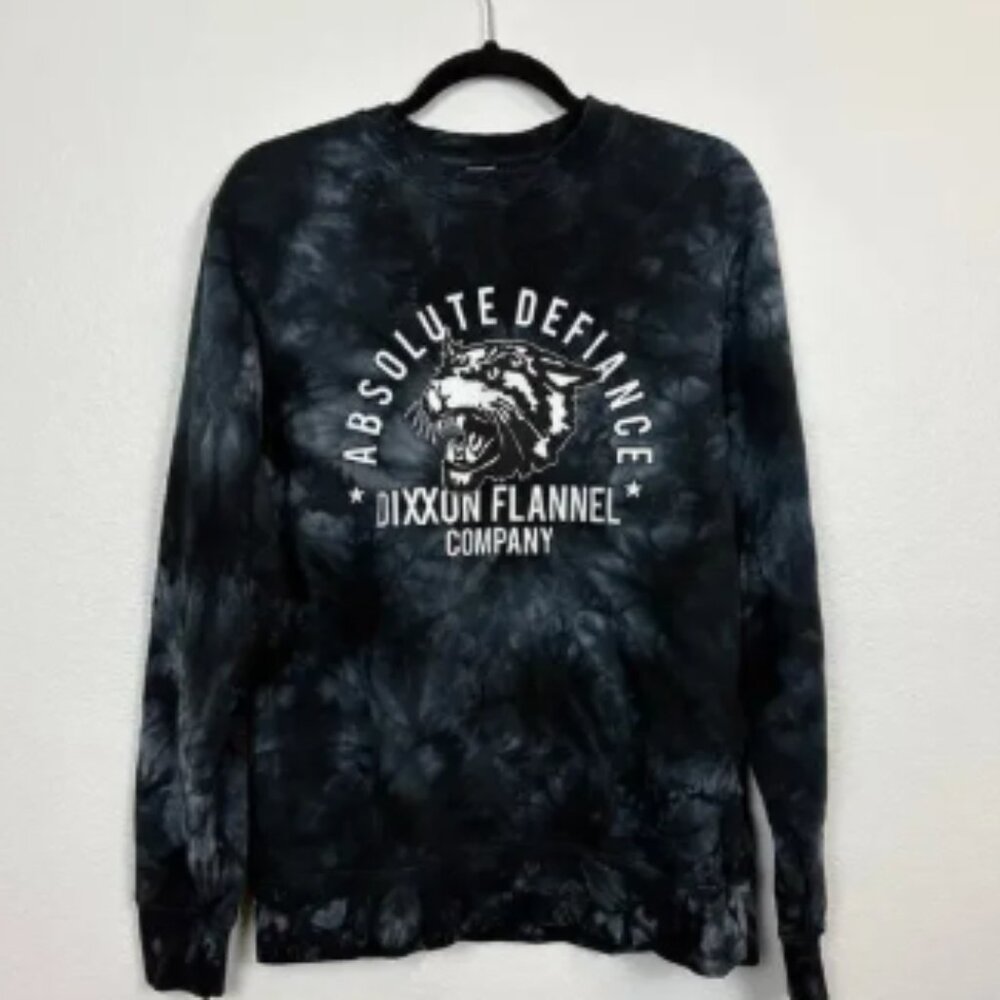 Dixxon Logo Rare Tie Dye Pullover Crewneck Sweater Small